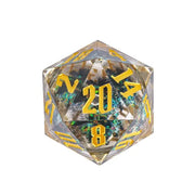 Liquid Core D20 Dark Glitter (55mm) Gold Font