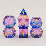 A Role Playing Dice Set - Blue And Pink