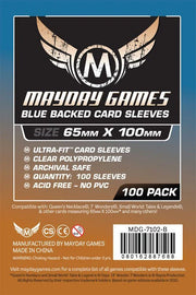 (65x100 mm) Mayday Games Card Sleeves - Magnum Ultra-Fit - Blue