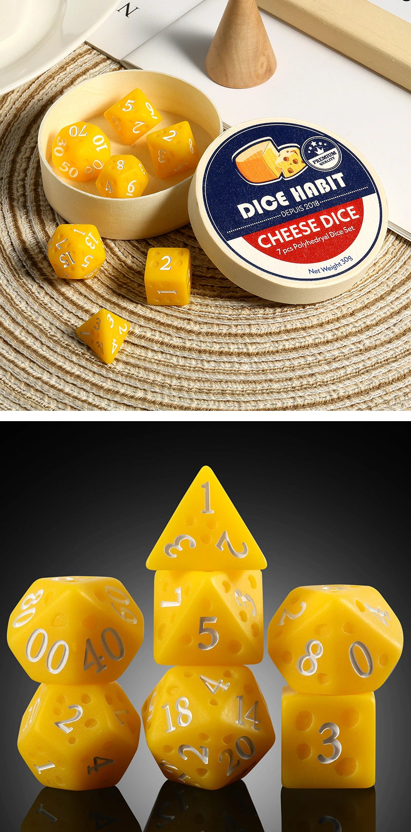 Resin Dice Set (7) Cheese