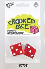 25MM TRANSPARENT CROOKED DICE
