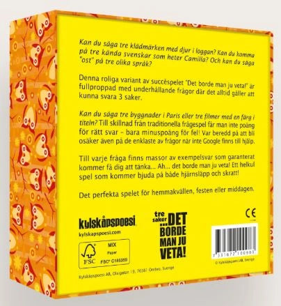 Det borde man ju veta! - Tre saker