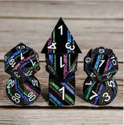 A Role Playing Dice Set Metallic - Dark Rainbow