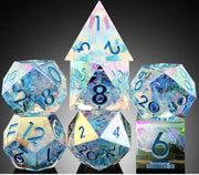 A Role Playing Dice Set - White And Purple Spectral
