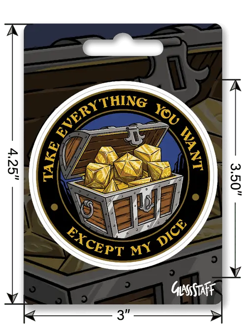 Except My Dice Sticker
