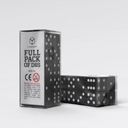 Full Pack of D6s Black & White (20)