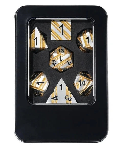 A Role Playing Dice Set Metallic - Gold Flash