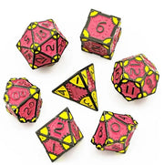 A Role Playing Dice Set Metallic - Steampunk Guld/Rosa