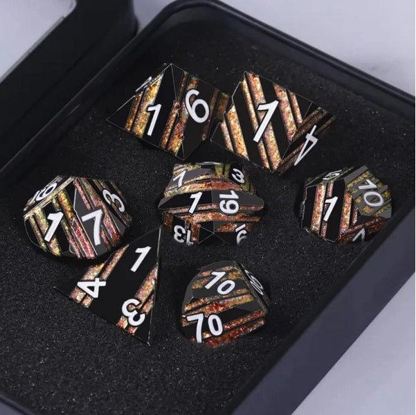 A Role Playing Dice Set Metallic - Honeycomb