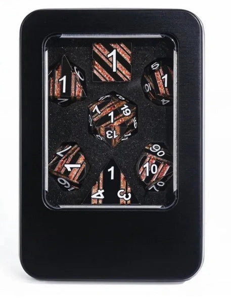 A Role Playing Dice Set Metallic - Honeycomb