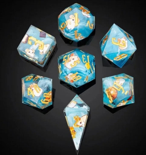 Ett rollspels tärningsset - Hamster