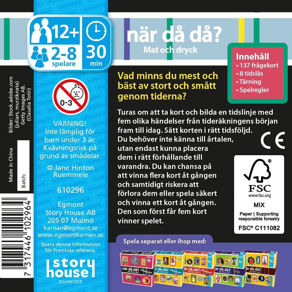 När då då? Mat och dryck (Pocket)