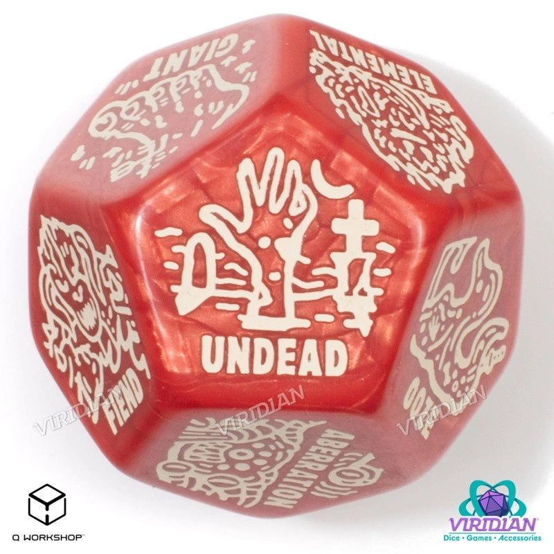 Monster Generator Die Red & Beige