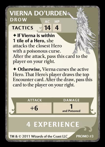 Dungeons & Dragons: The Legend of Drizzt Board Game – Vierna Do'Urden Promo
