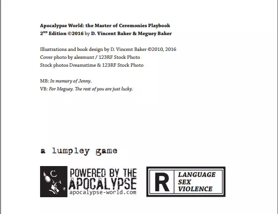 Apocalypse World RPG 2nd Edition