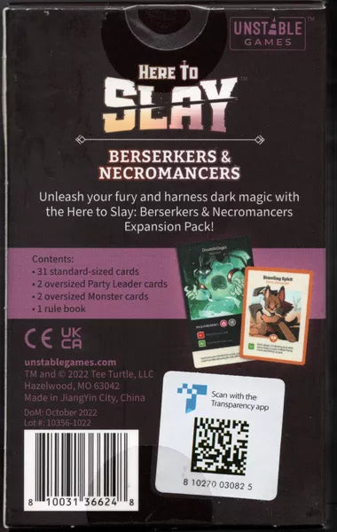 Here to Slay Berserker & Necromancer Expansion - EN