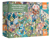 A Day in Cat Town with sweet Kittens Fish & Candies Puzzle