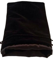 Black Velvet Dice Bag with Black Satin Lining