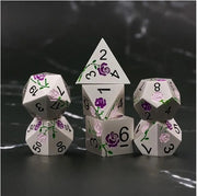 A Role Playing Dice Set Metallic - Purple/Pink Rose