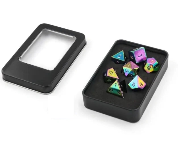 A Role Playing Dice Set Metallic - Metal - Rainbow