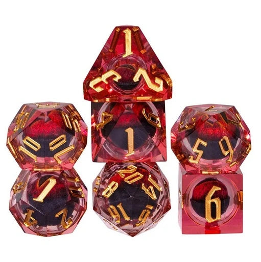 A Role Playing Dice Set - Red Eye (Liquid Core)