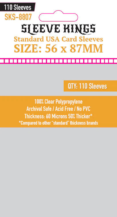Sleeve Kings - Standard USA Card Sleeves, 56x87mm (110)