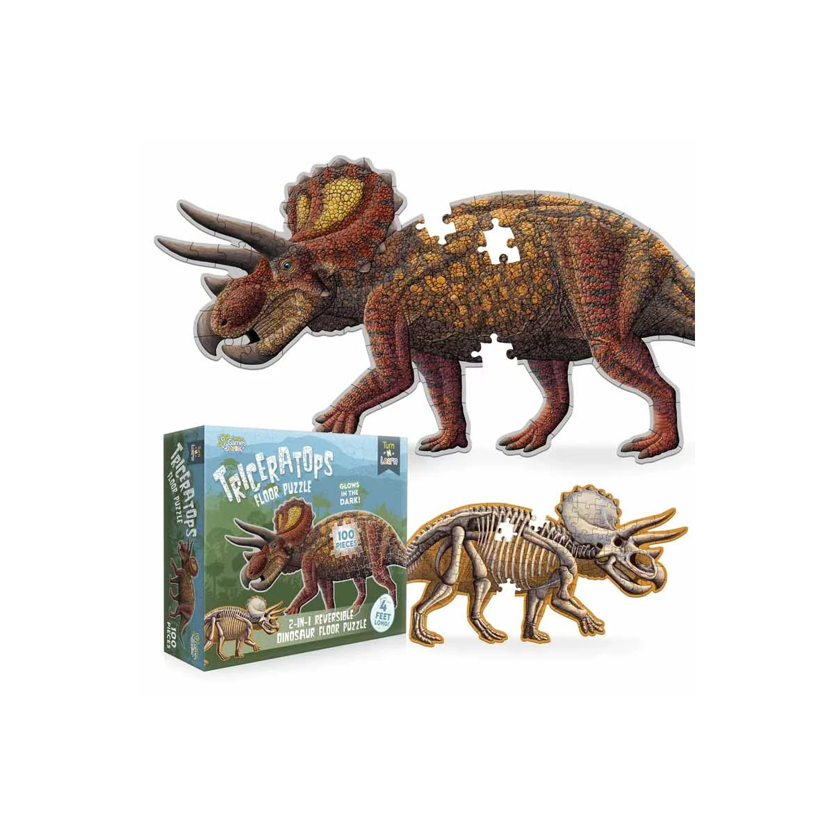 Turn N Learn: Triceratops Puzzle