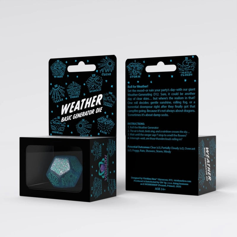Weather Generator Die Shimmering Blue & Turquise