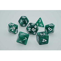A Role Playing Dice Set: Blue with white numbers