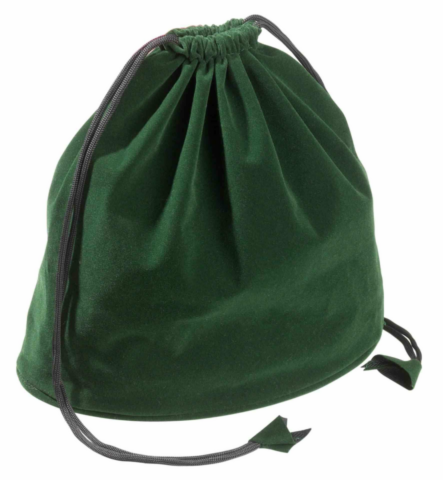 Velvet fabric bag, green (4637)_boxshot