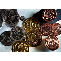 50 Metal Industrial Coins Board Game Upgrade Set