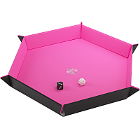 Gamegenic - Magnetic Dice Tray Hexagonal: Black / Pink