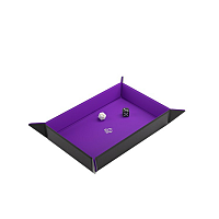 Gamegenic - Magnetic Dice Tray Rectangular: Black / Purple