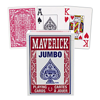 Maverick Jumbo Index playing cards (Red)
