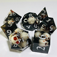 A Role Playing Dice Set: Sharp Edge - Skulls in the dark