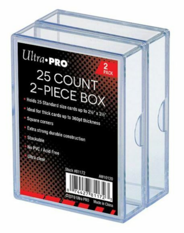 2-Piece 25 Count Clear Card Storage Box, 2 Pack_boxshot