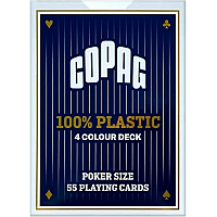 Copag 4 Colour poker cards 100% plastic (Blå)
