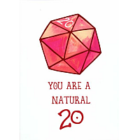 Gratulationskort -   You are a natural 20