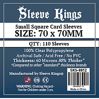 70x70mm Small Square Card Sleeves 60 Microns (110)