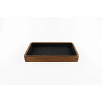 Dice Tray Real Wood Brown