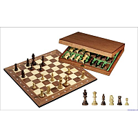 Chess-Set, Tournament, field 50mm, in wooden case (2503)