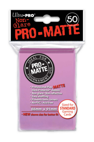 50ct Pro-Matte Pink Standard Deck Protectors_boxshot