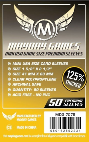Mayday Games Card Sleeves - Mini USA Size Premium_boxshot