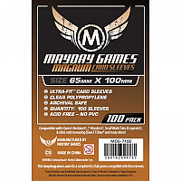 (65x100 mm) Mayday Games Card Sleeves - Magnum Ultra-Fit - Red