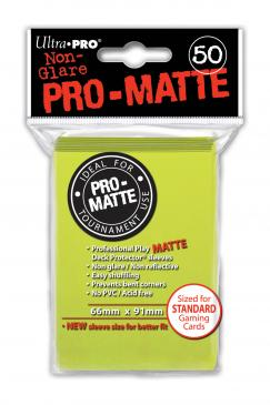 50ct Pro-Matte Bright Yellow Standard Deck Protectors_boxshot