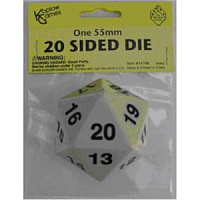 55mm d20 Spindown Life Counter: Ivory