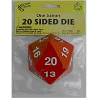 55mm d20 Spindown Life Counter: Red