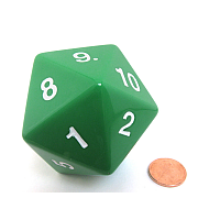 55mm d20 Spindown Life Counter: Green