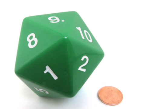 55mm d20 Spindown Life Counter: Green_boxshot
