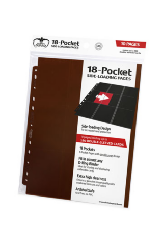 Ultimate Guard 18-Pocket Pages Side-Loading Brown (10)_boxshot